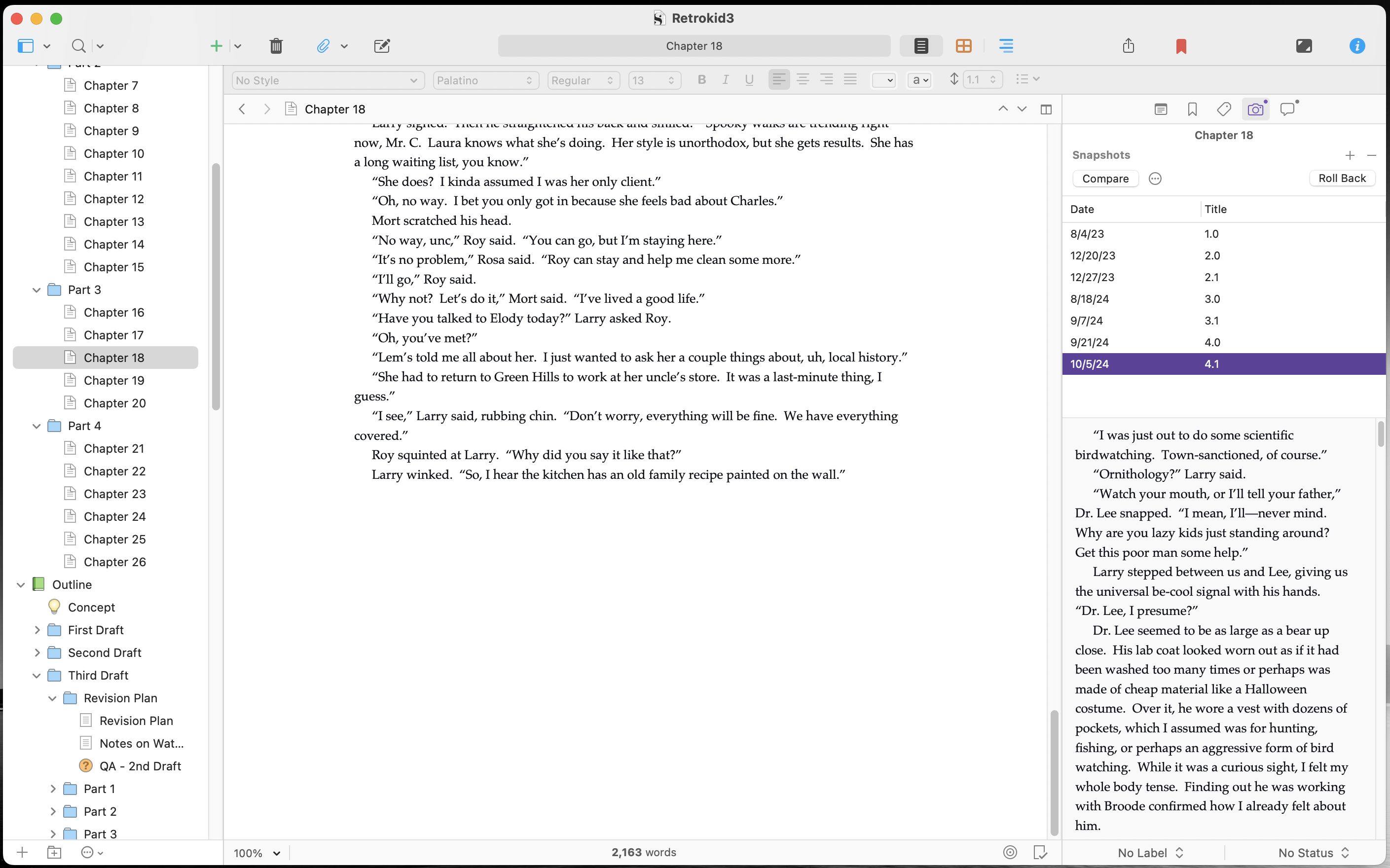 Scrivener in action.